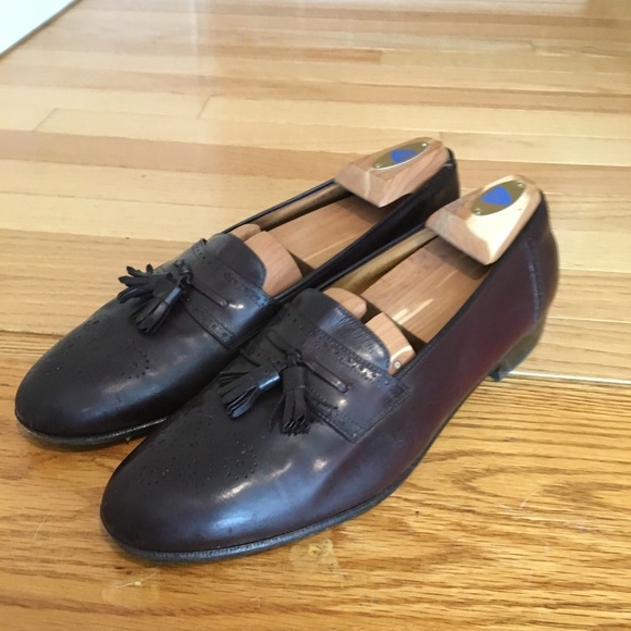 SALVATORE FERRAGAMO Brown Leather Tassel Loafers - Picture 1 of 8